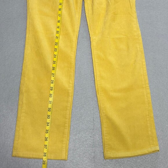 Sid Mashburn Straight Yellow Mens Corduroy 5 Pocket Pants 33 / 32 Button Fly - Picture 4 of 14